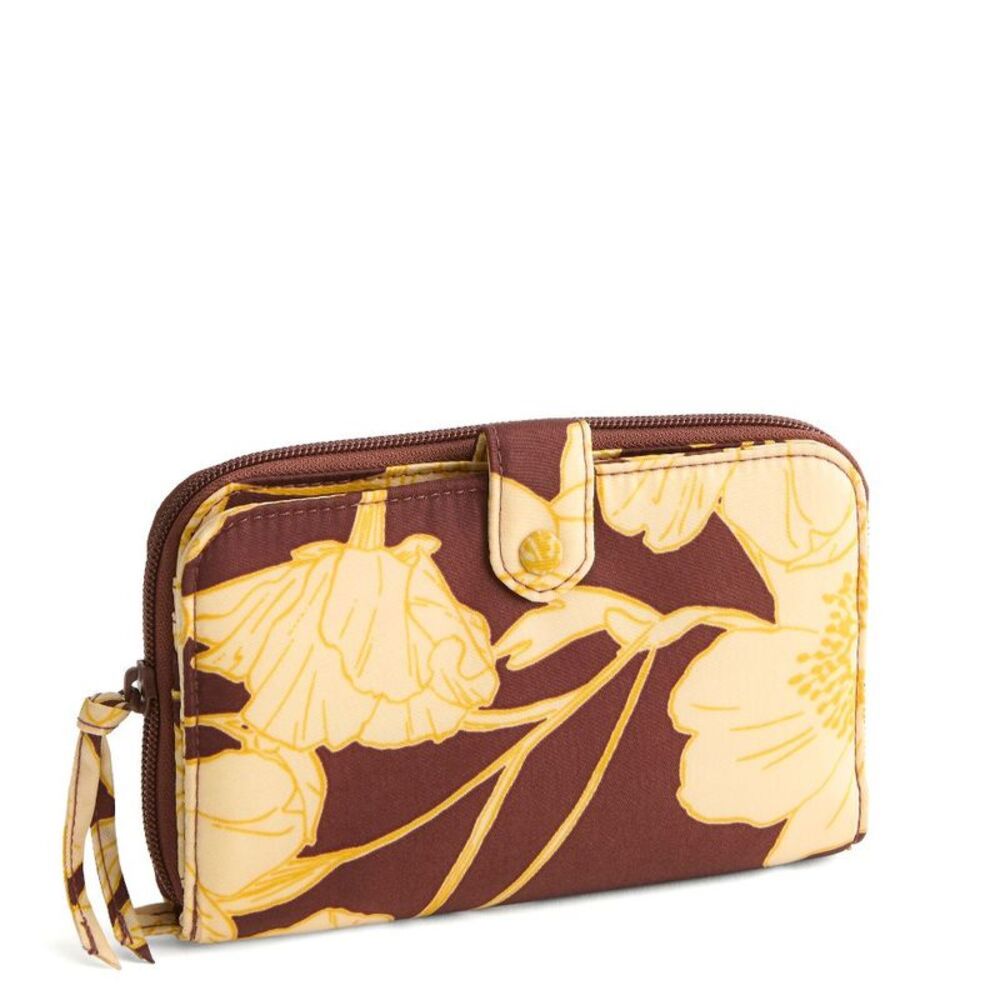 Vera Bradley Women's Nylon Large Tab Wallet Scattered Anemones